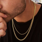 5mm Miami Cuban Chain + 2mm Rope Chain Bundle