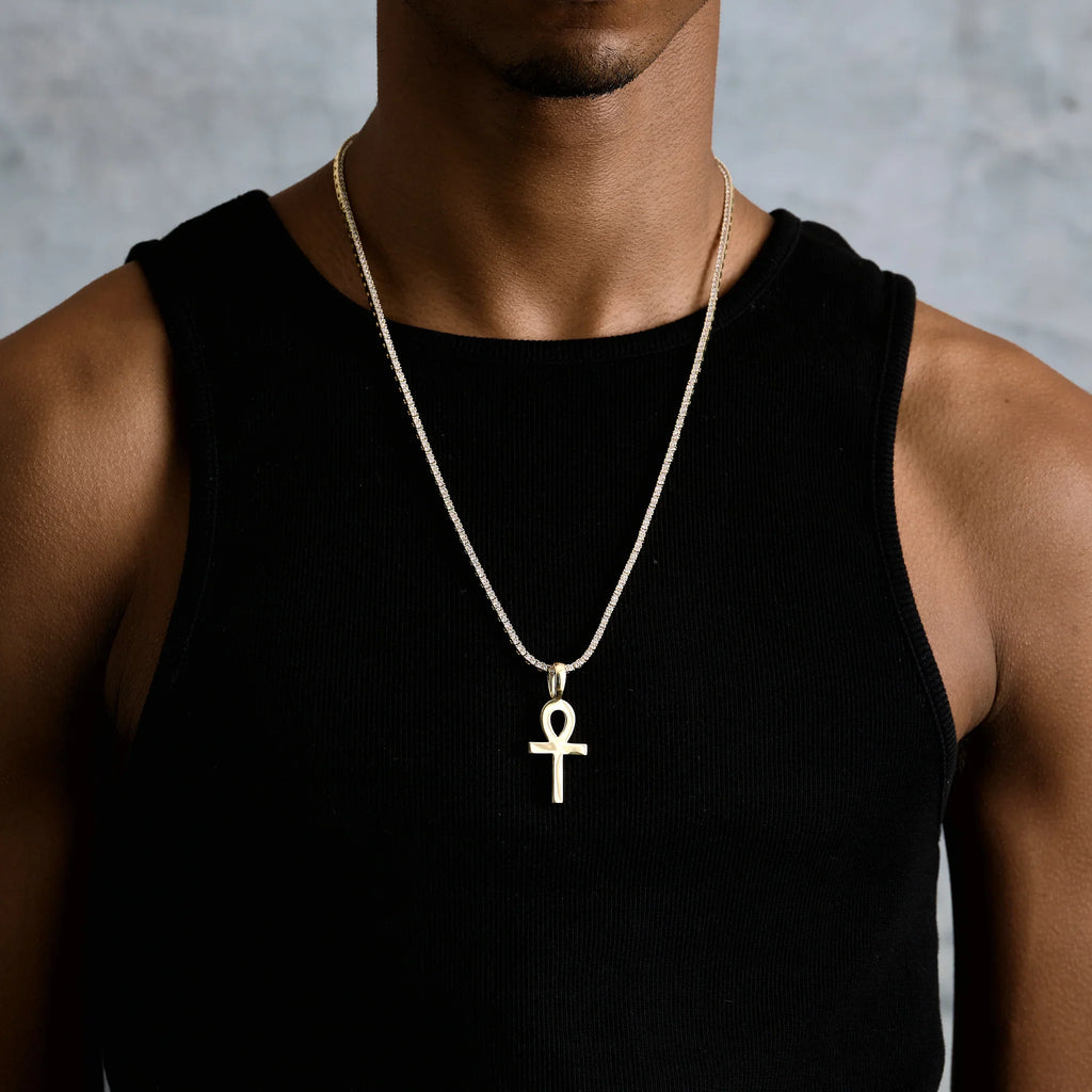 Simple Ankh Pendant in Yellow Gold