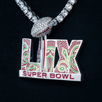 Super Bowl LIX Logo Pendant - White Gold