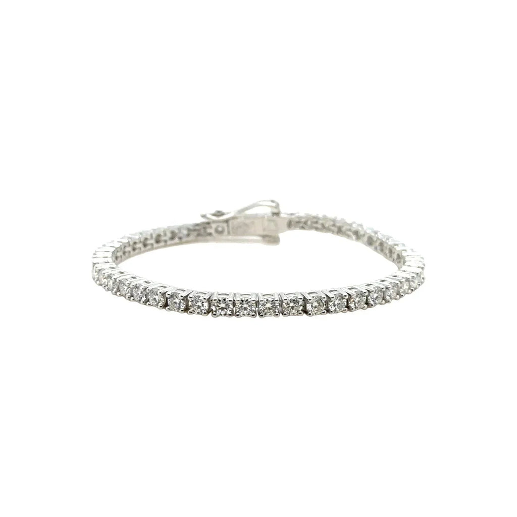 Moissanite Diamond Tennis Bracelet in Sterling Silver- 3mm