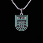 Austin FC Official MLS Logo Pendant in White Gold