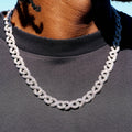 Iced Infinity Chain in White Gold - 10mm