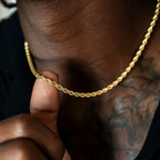Rope Chain + Bracelet Bundle in Yellow Gold- 4mm