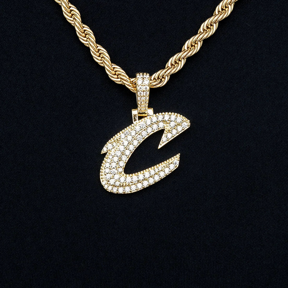 Cleveland Cavaliers Official NBA Micro Logo Pendant in Yellow Gold