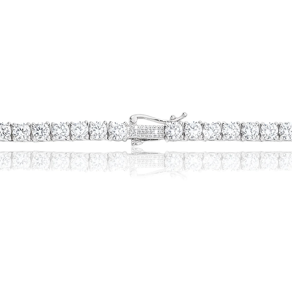 Diamond Tennis Chain in White Gold- 5mm