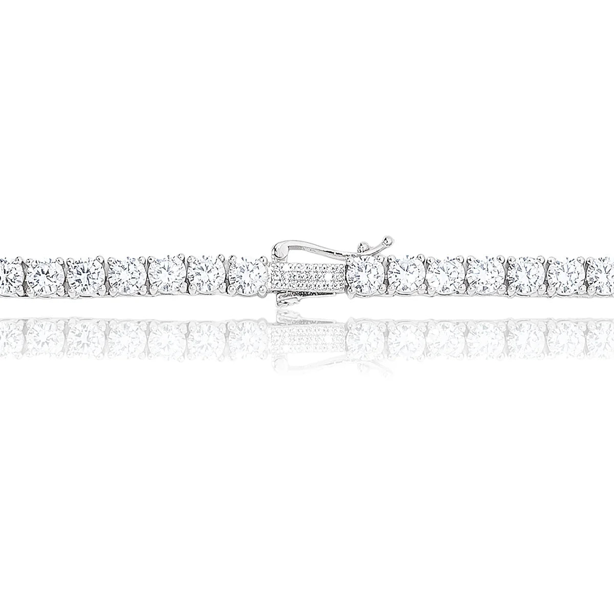 Diamond Tennis Chain in White Gold- 5mm