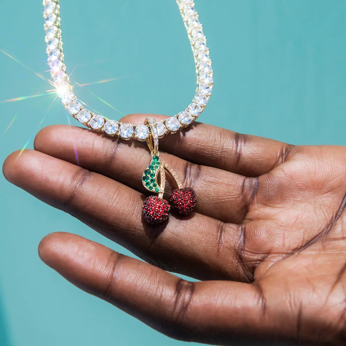 Iced Cherry Pendant