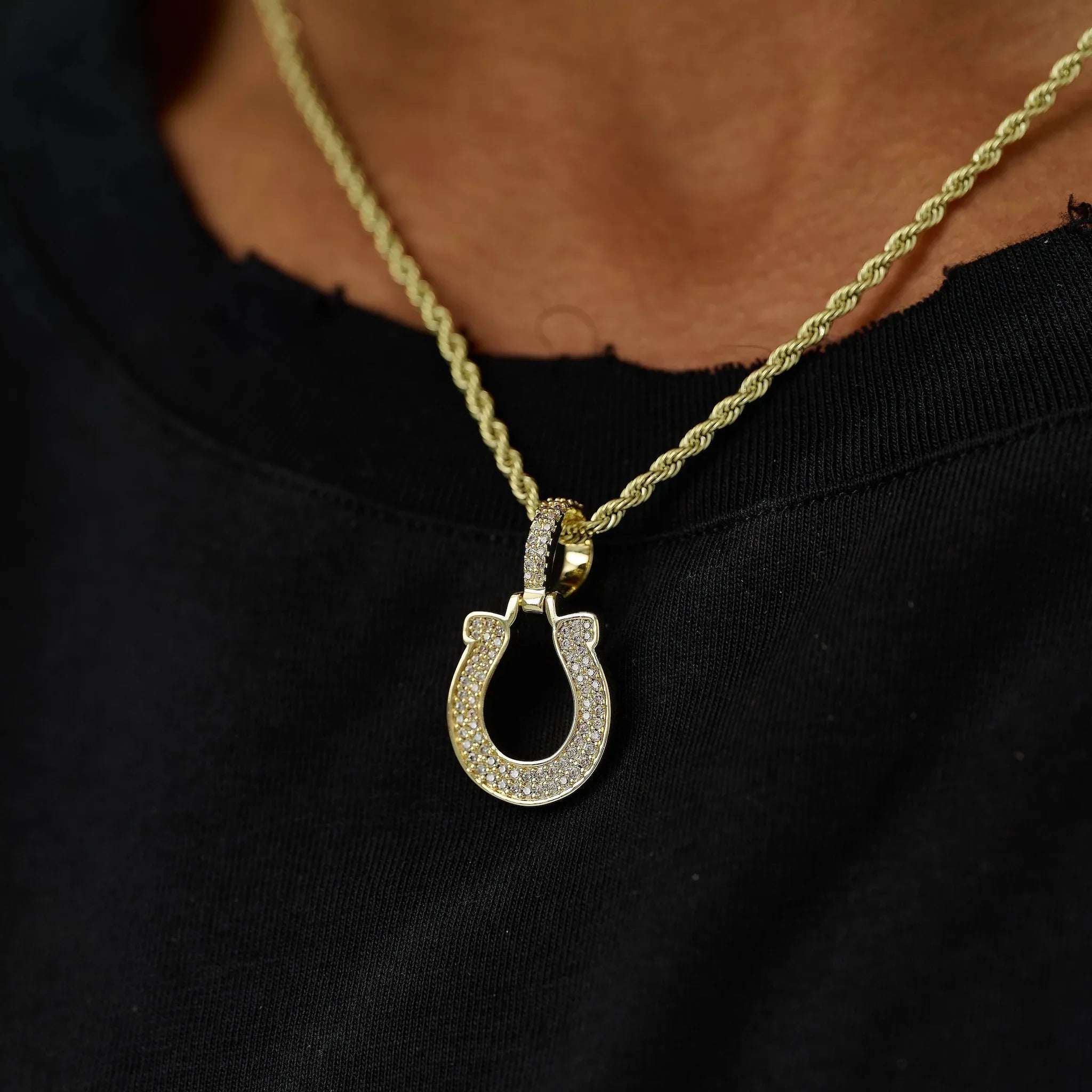 Indianapolis Colts Official NFL Micro Logo Pendant in Yellow Gold