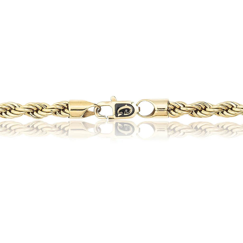 Rope Chain in Yellow Gold- 6mm