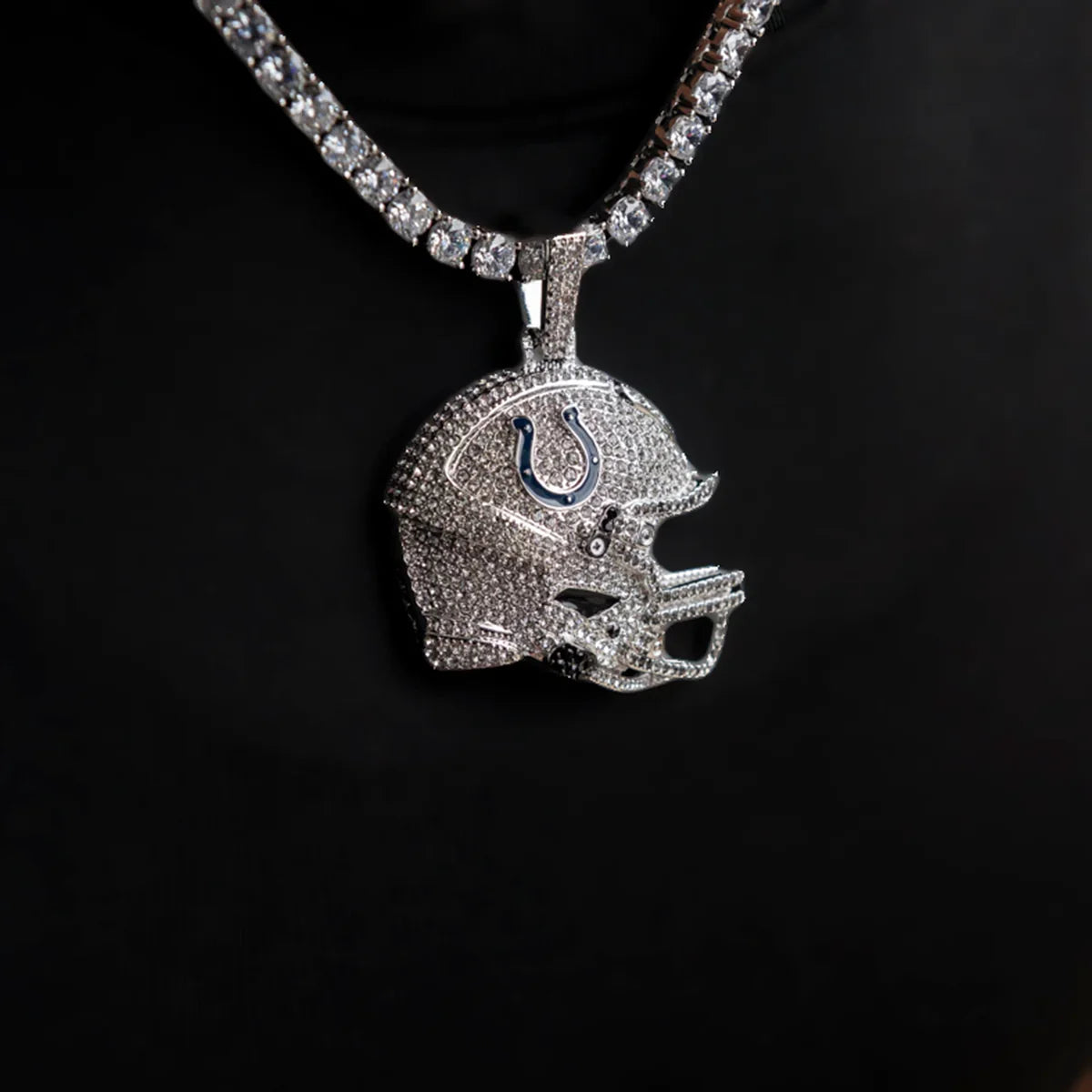 2025 Indianapolis Colts Team Helmet Pendant - White Gold