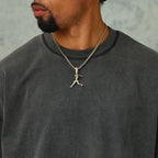 Atlanta Braves Acuna Official MLBPA Polished Batting Pendant in Yellow Gold