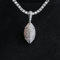 Iced Football Pendant in White Gold