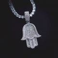 Hamsa Pendant in White Gold