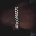 Diamond Cuban Bracelet in Yellow Gold - 8.5mm