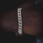 Diamond Cuban Bracelet in Yellow Gold - 8.5mm