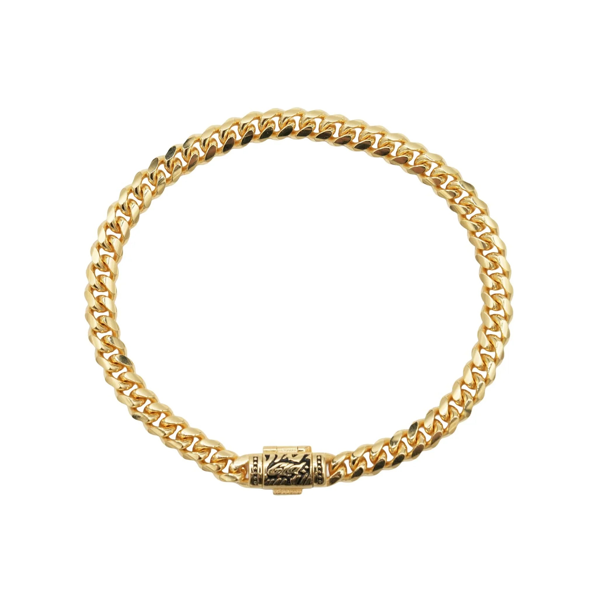 Miami Cuban Chain Bracelet in Yellow Gold Vermeil - 5mm