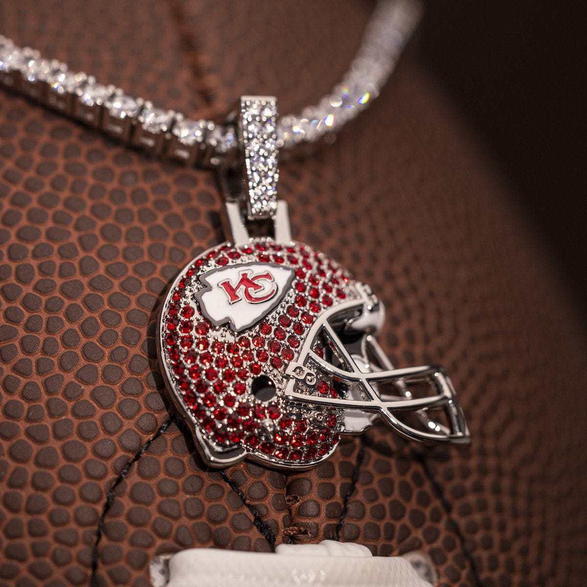 Kansas City Chiefs Official NFL Helmet Pendant