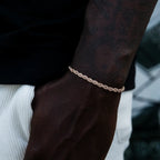 Rope Bracelet in Rose Gold- 4mm