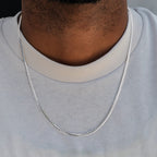 South Beach Cuban™ Chain in White Gold - 3mm