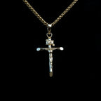 Large Crucifix Cross Pendant in Yellow Gold
