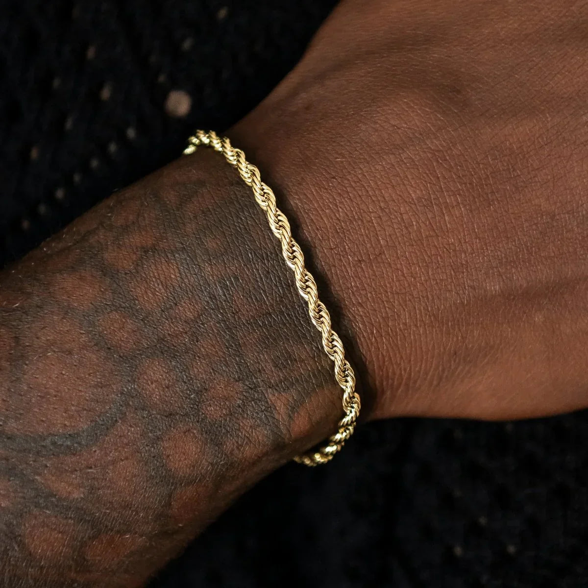 Rope Chain + Bracelet Bundle in Yellow Gold- 4mm