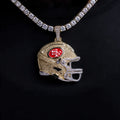 2025 San Francisco 49ers Team Helmet Pendant  - Gold