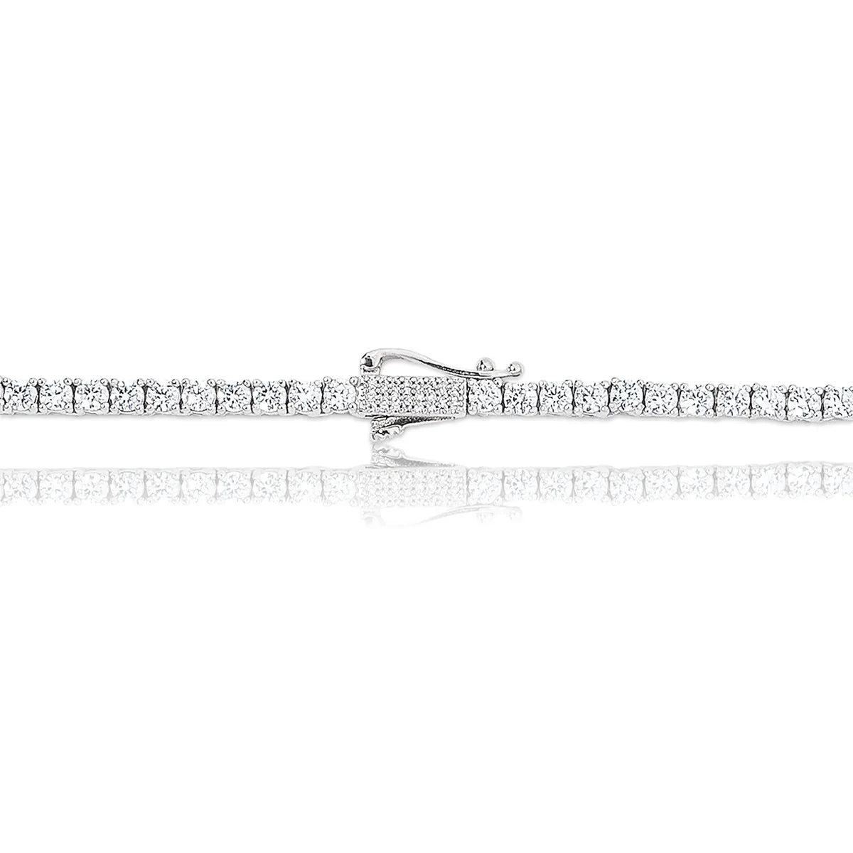 Diamond Tennis Chain in White Gold- 3mm