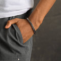 Franco Chain Bracelet in Black - 6mm