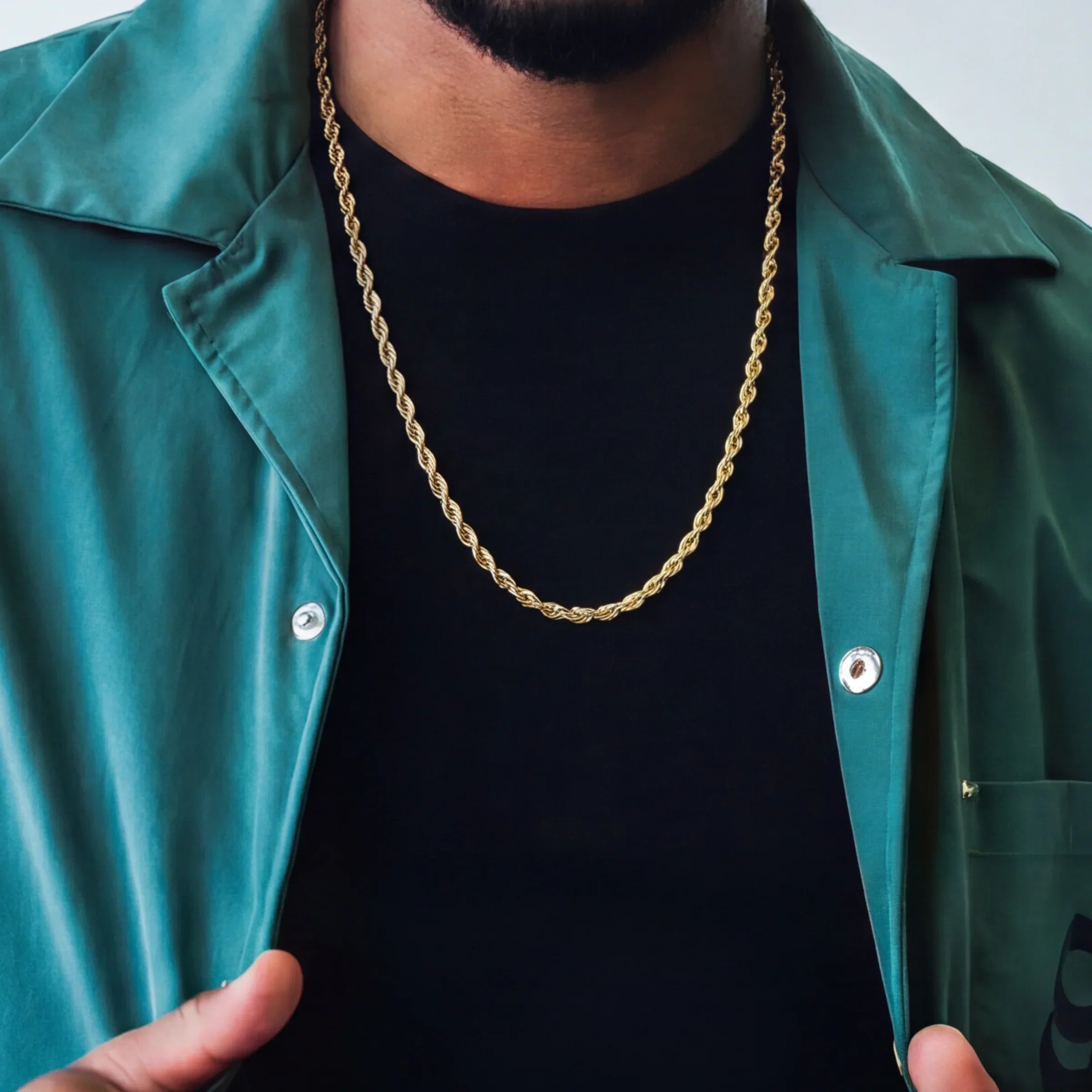 Rope Chain in Yellow Gold- 4mm