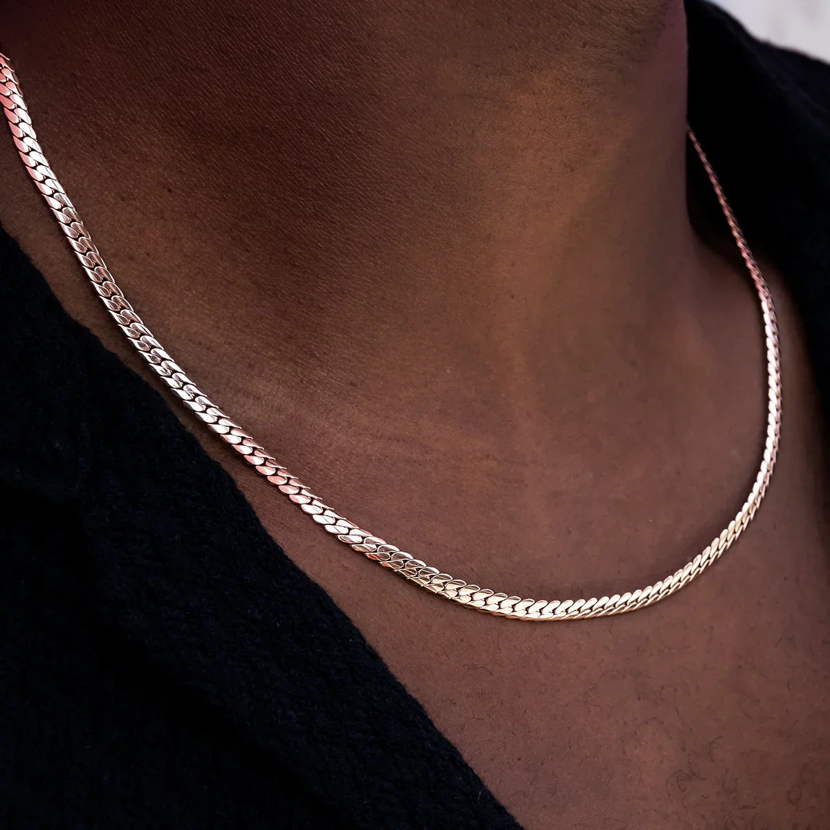 South Beach Cuban™ Chain in Rose Gold- 5mm