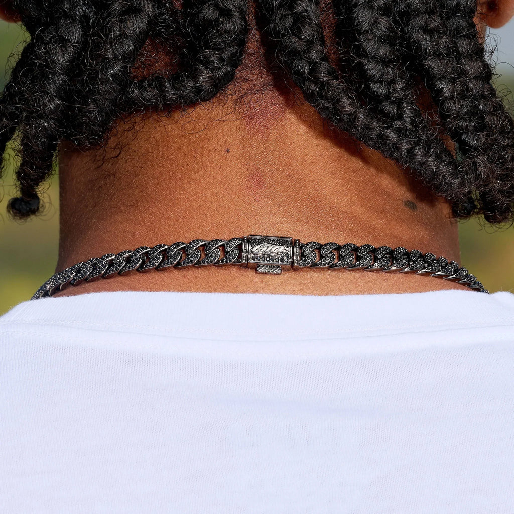 Black Diamond Cuban Chain in Black - 8.5mm