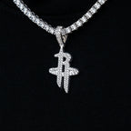 Houston Rockets Official NBA Micro Logo Pendant in White Gold