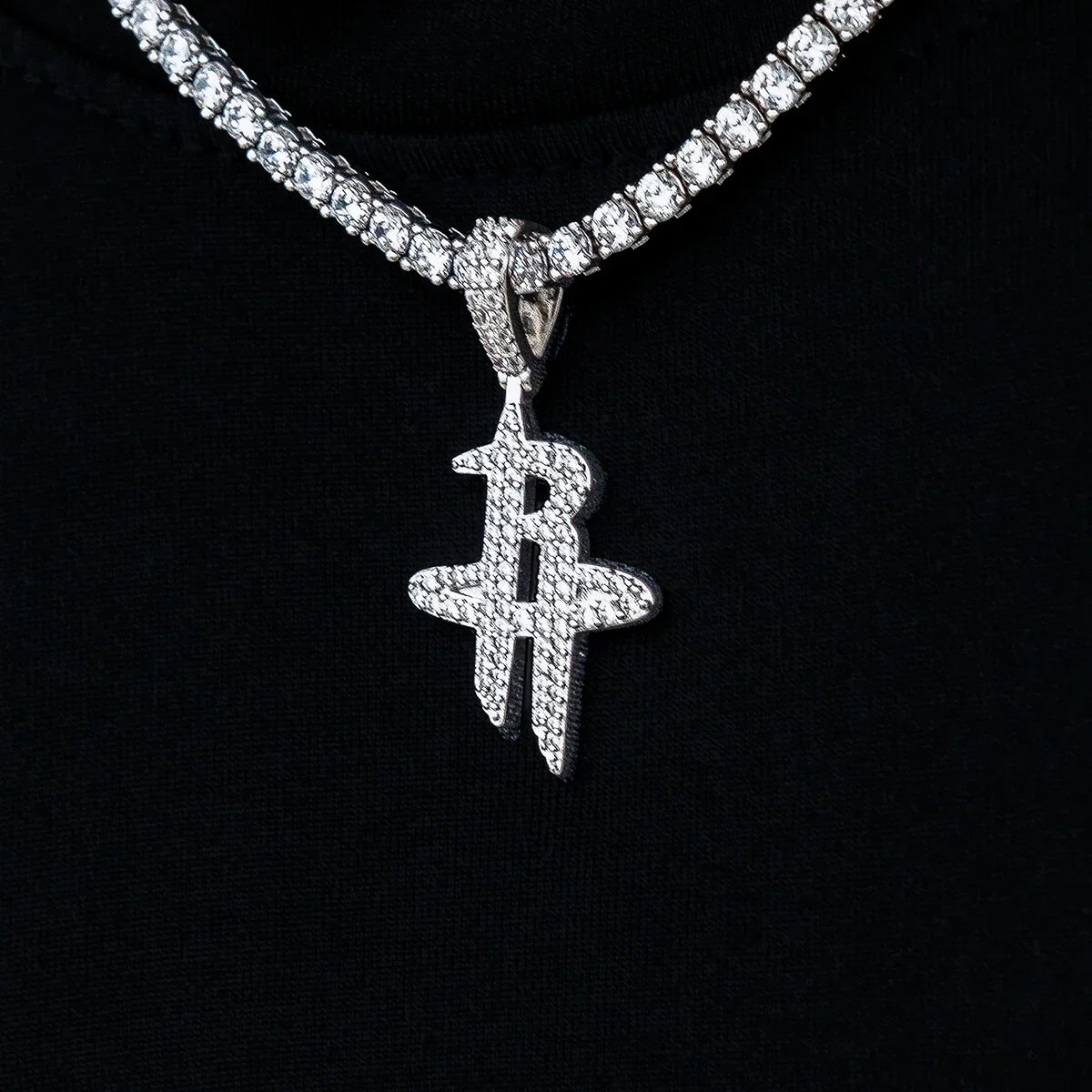 Houston Rockets Official NBA Micro Logo Pendant in White Gold