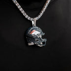 2025 Denver Broncos Team Helmet Pendant - White Gold
