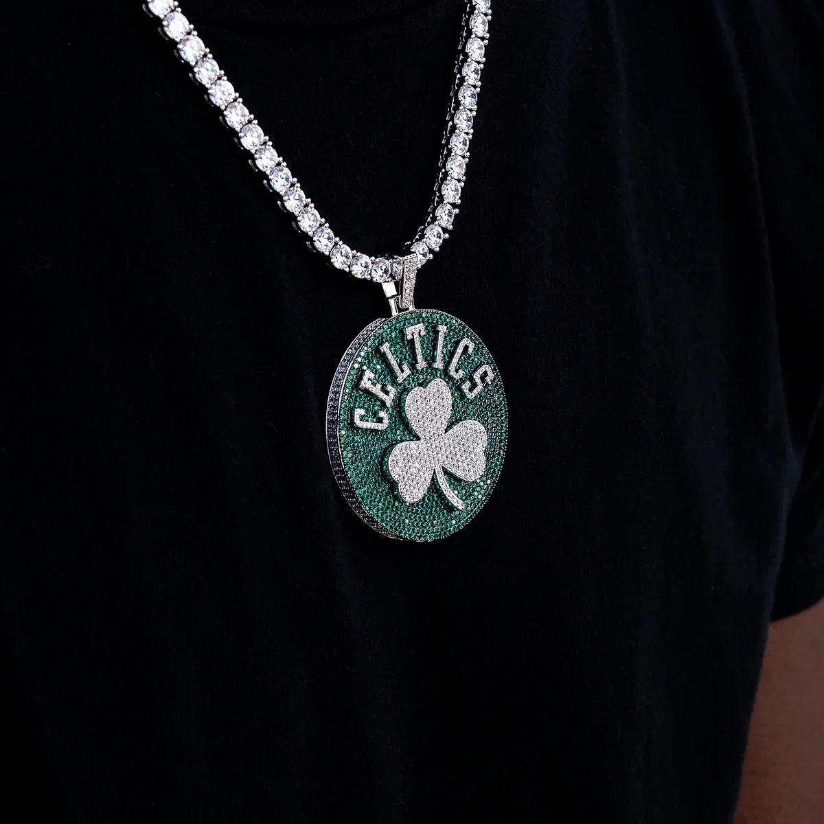 Large Boston Celtics Official NBA Logo Pendant