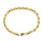 Rope Chain Bracelet in Yellow Gold Vermeil - 6mm