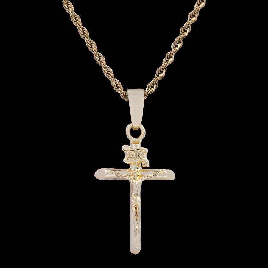 Crucifix Cross Pendant in Yellow Gold