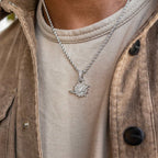 Miami Dolphins Official NFL Micro Logo Pendant - White Gold