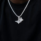 GLD Star Pendant in White Gold