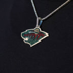Minnesota Wild Official NHL Logo Pendant in Yellow Gold