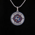 New England Revolution Official MLS Logo Pendant in White Gold