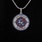 New England Revolution Official MLS Logo Pendant in White Gold