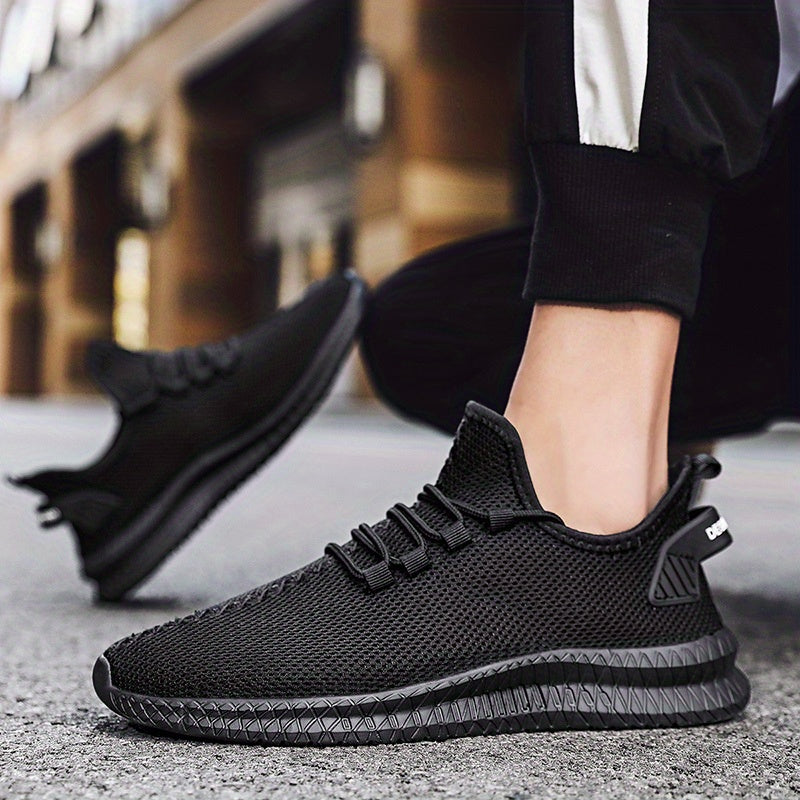 Men's Fashion Trendy Knit Breathable Lightweight Comfy Casual  Sneakers For Sports