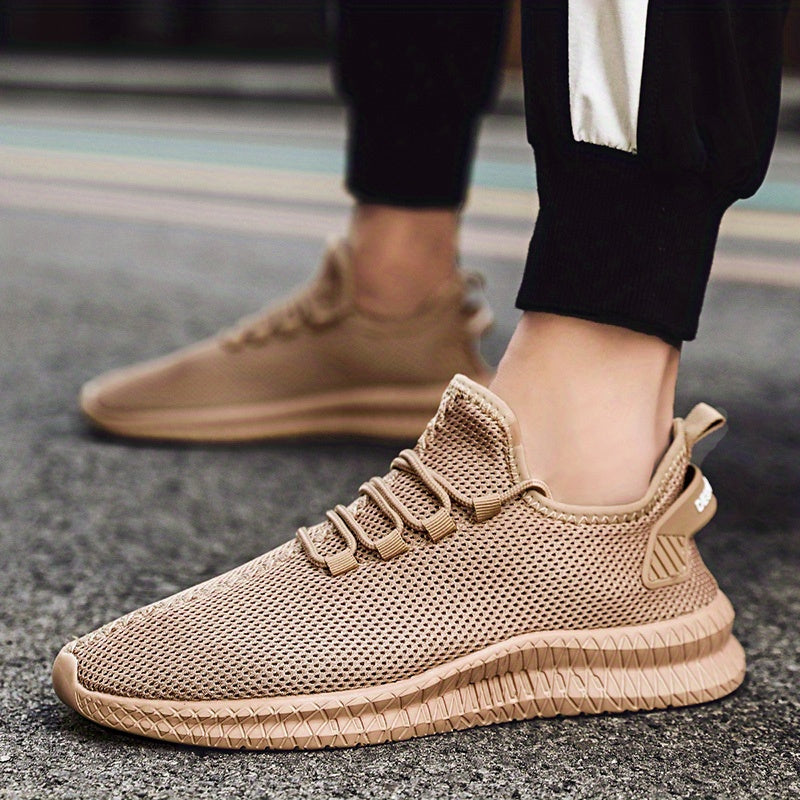 Men's Fashion Trendy Knit Breathable Lightweight Comfy Casual  Sneakers For Sports