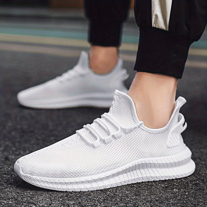 Men's Fashion Trendy Knit Breathable Lightweight Comfy Casual  Sneakers For Sports