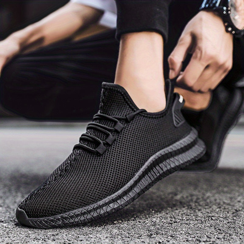 Men's Fashion Trendy Knit Breathable Lightweight Comfy Casual  Sneakers For Sports