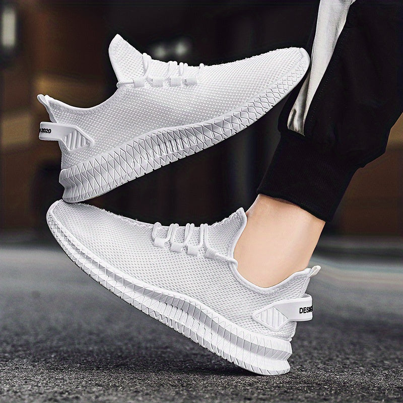 Men's Fashion Trendy Knit Breathable Lightweight Comfy Casual  Sneakers For Sports