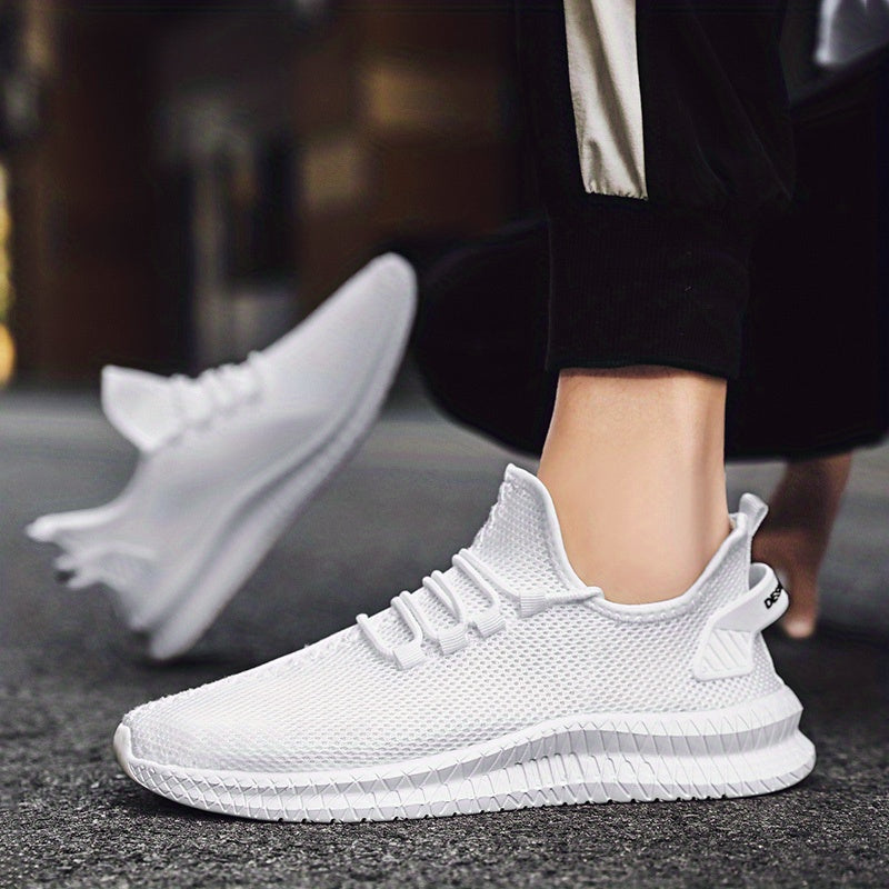 Men's Fashion Trendy Knit Breathable Lightweight Comfy Casual  Sneakers For Sports
