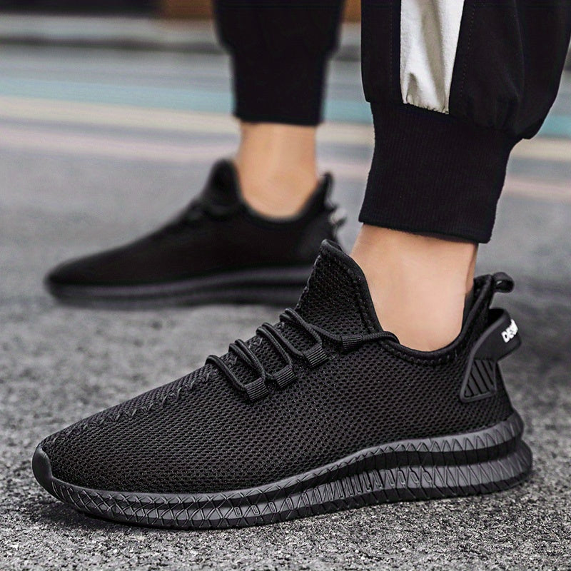 Men's Fashion Trendy Knit Breathable Lightweight Comfy Casual  Sneakers For Sports