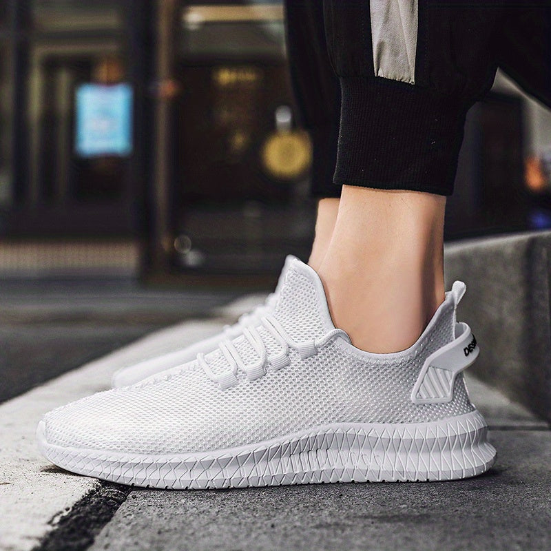 Men's Fashion Trendy Knit Breathable Lightweight Comfy Casual  Sneakers For Sports